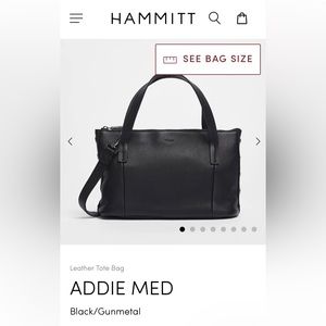 EUC Hammitt Addie Bag in Black and Gunmetal size Medium